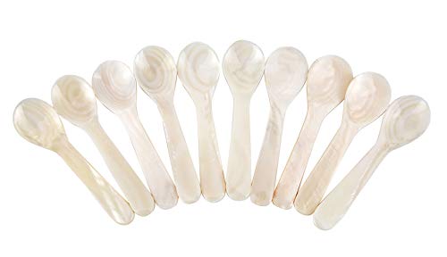 DUEBEL 10 Cucharas para Caviar (Blanco, 9cm x 2.4cm)