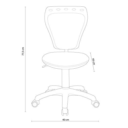 duehome - Silla Infantil, Silla de Crecimiento Giratoria para Escritorio, Acabado en Tejido Estampado, Modelo Ministyle, Medidas: 54 cm (Ancho) x 54 cm (Fondo) x 77-84 cm (Alto)