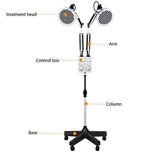 DULANP 300W TDP Lejos Calor Lámpara Electromagnético Terapia Fisioterapia Ligero Mineral Plato Aparato Hora Ajuste Ajustable Temperatura