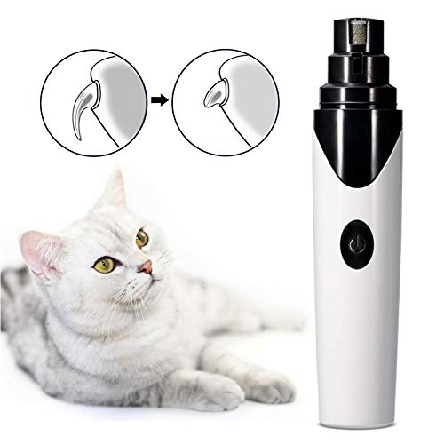 DXQDXQ Lima Eléctrica de Uñas for Perro y Gatos con 3 Puertos Recortadores Cortaúñas for Mascotas Pequeñas Medianas Almolador for Uñas de Animales Domésticos USB Recargable