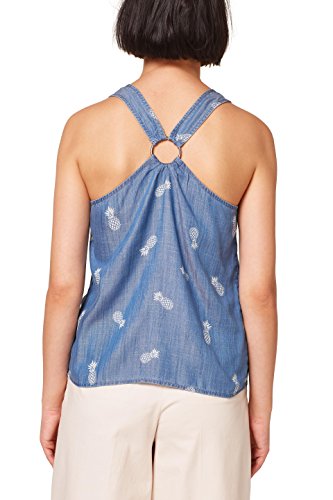 edc by Esprit 058cc1f023 Blusa, Multicolor (Blue Medium Wash 902), Mujer