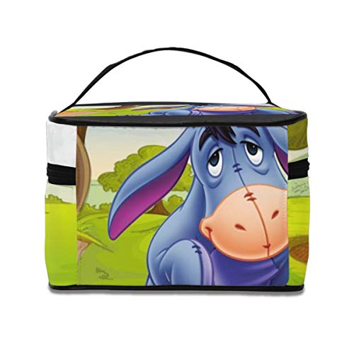 Eeyore - Bolsa de maquillaje portátil para mujer, diseño de burro, color gris