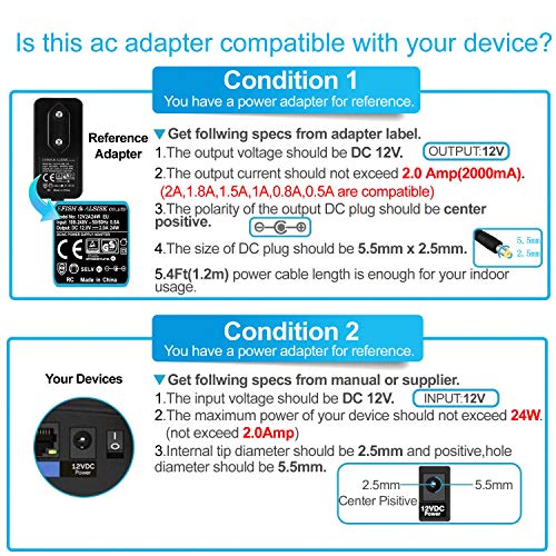 EFISH 12V 2A 24W Adaptador de Fuente de Alimentación del Transformador,Cámara CCTV,Teclado Yamaha,Enrutadores,Concentradores,Tiras de LED,Alarma,Masajeador,Timbre de la Puerta+7 Enchufes Diferentes