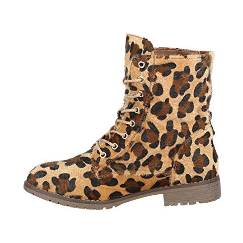 Elara Botas de Trabajo Mujer Chunkyrayan Leopardo KA16-22SL Leopard-39