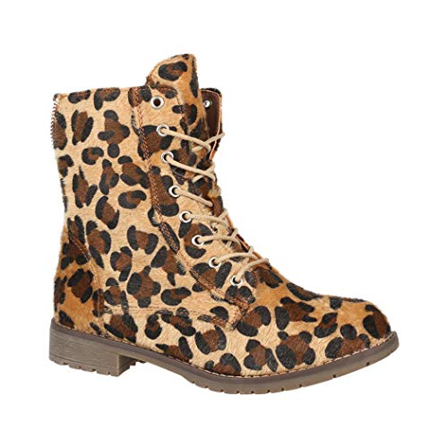 Elara Botas de Trabajo Mujer Chunkyrayan Leopardo KA16-22SL Leopard-39