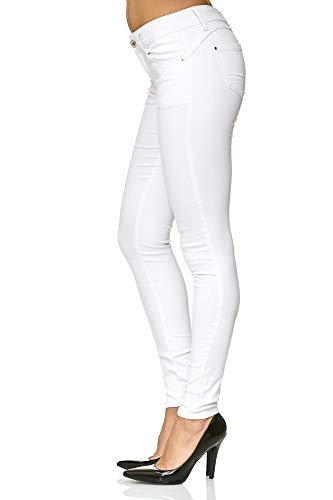 Elara Pantalones Vaqueros Mujer Push Up Skinny Chunkyrayan Blanco P Y5110 White 40 (L)