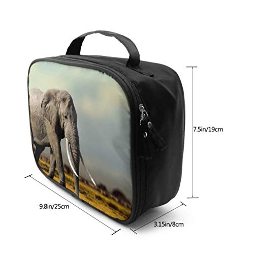 Elefante Africano Parque Nacional de Masai Mara Viajes Bolsa de Maquillaje pequeña Bolsa de Maquillaje para Mujeres Bolsa de Maquillaje Grande Bolsa Impresa multifunción para Mujeres