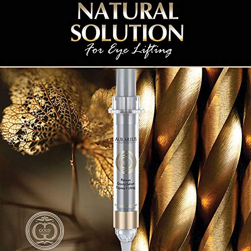 ELEMENTOS DE ORO AURARIUS 24K PLATINUM GRAVITY-DEFIANT EXPRESS V LIFTING, HIPOALERGENOS, CON VITAMINA C Y RETINOL, ELEVACIÓN FUERTE PARA LA PIEL, SIN OPERACIÓN, EFECTO INMEDIATO,10 ml.