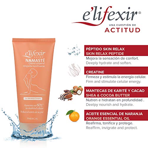 Elifexir Namasté - Crema Hidratante Corporal, Acción Regeneradora | Combate la Tensión de la Piel | Tonificante Corporal 200ml