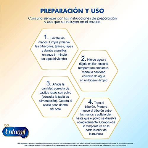 Enfamil Premium 2 - Leche infantil de Continuacion para Lactantes bebés de 6 a 12 Meses, 800 g | Pack de 4 Unidades - Consumo de 1 mes