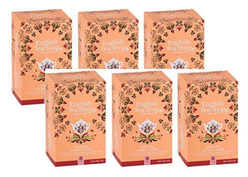 English Tea Shop - Té de lichi y cacao (6 x 20 bolsas de té, 240 gramos), color blanco