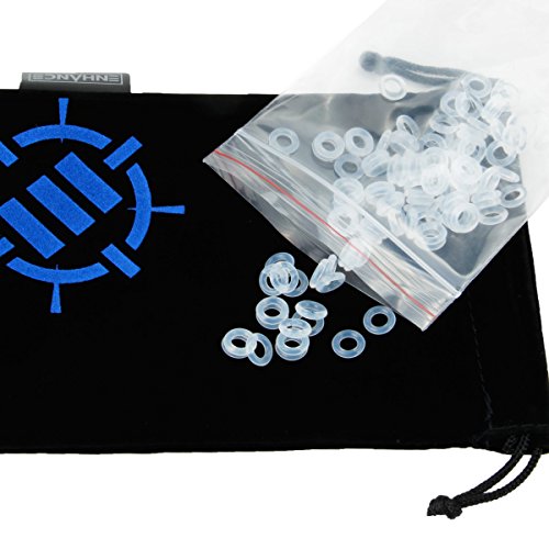 ENHANCE Kit De Modificación con Juntas Tóricas para Teclado Mecánico Inalámbrico O con Cable, Transparentes (140 U.), Extractor De Teclas, Cepillo De Limpieza, Trapo Y Bolsa para Los Accesorios