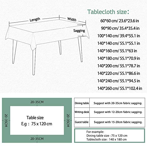 Enhome Boho Impermeable Mantel Mesa Rectangular Tela, Antimanchas Lavable Manteles Square 3D Estilo Exótico Manteles para Cocina o Salón Comedor Decoración del Mesa (Boho Sun,140x140cm)