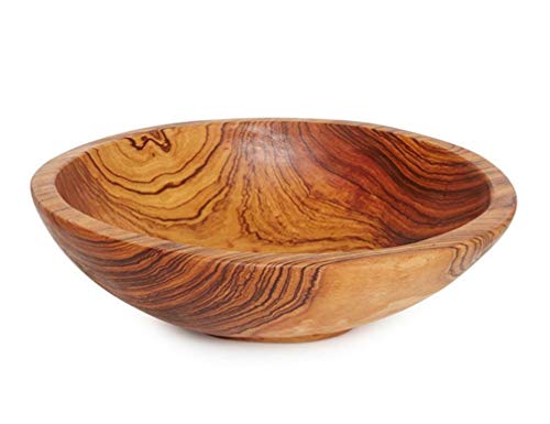 Ensalada de fruta de madera de olivo para aperitivos 20,32 cm 20 cm de comercio justo