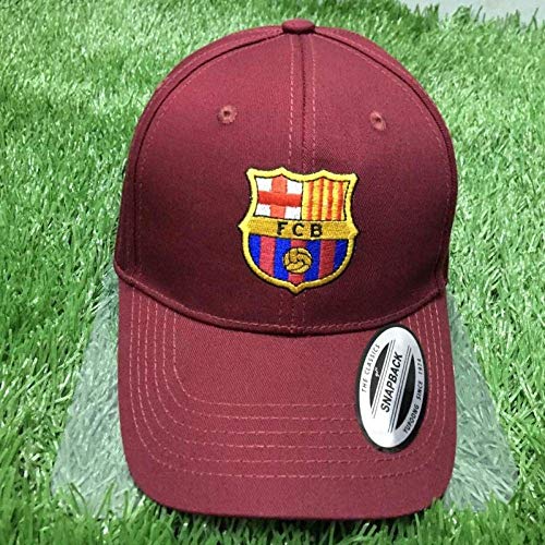 Equipo de Fútbol Europeo Fans Sombreros de Regalo Gorras de Béisbol Casuales Sombreros para el Sol Al Aire Libre, Bayern Munich, Talla Única, S-C, Vino tinto barcelona, un tamaño