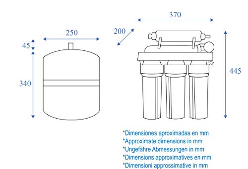 Equipo Osmosis Inversa domestica con bomba