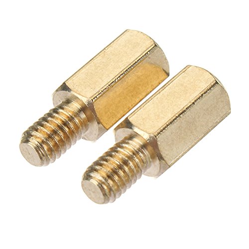 EsportsMJJ M4Bh1 100Pcs M4 Macho-Hembra De Latón Hexagonal Separadores Soporte Espaciador Pilar Tornillo Para Tablero De Pcb - 10M