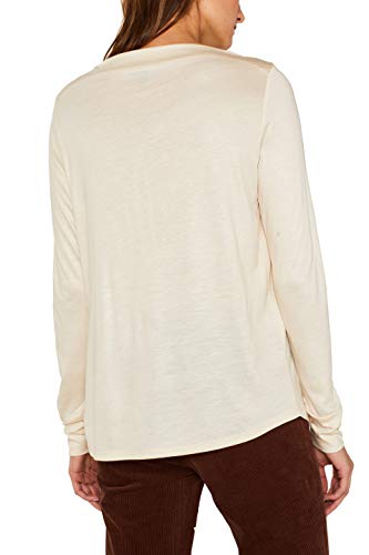 Esprit 109eo1k009 Camisa Manga Larga, Beige (Sand 285), Medium para Mujer