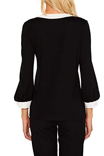 Esprit 109eo1k028 Camisa Manga Larga, Negro (Black 001), Medium para Mujer