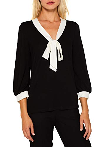 Esprit 109eo1k028 Camisa Manga Larga, Negro (Black 001), Medium para Mujer