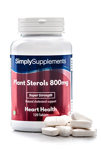 Esteroles Vegetales 800mg - ¡Bote para 4 meses! - Apto para veganos - 120 Comprimidos - SimplySupplements