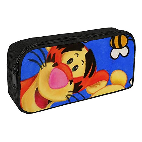 Estuche Winnie The Pooh Tigger Piglet con cremallera para suministros de oficina, escuela, neceser de cosméticos para uso diario