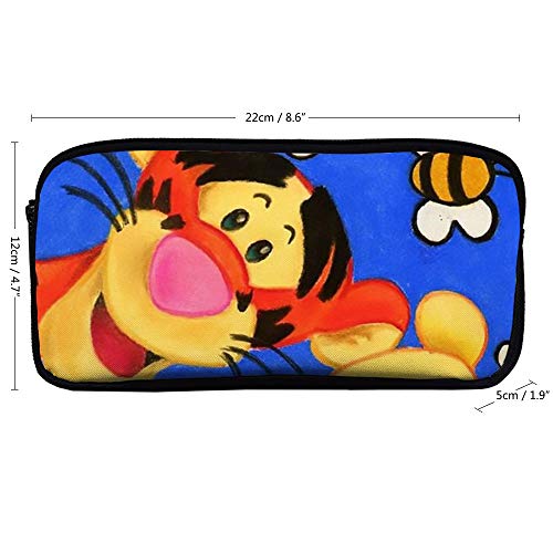 Estuche Winnie The Pooh Tigger Piglet con cremallera para suministros de oficina, escuela, neceser de cosméticos para uso diario