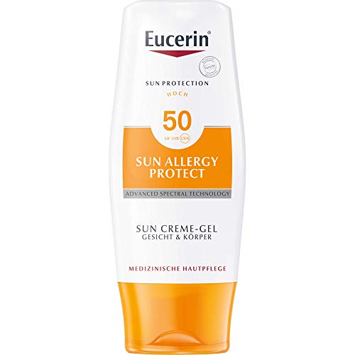 Eucerin Sun Protection Allergy Protect Sun - Crema de gel SPF 50, 150 ml