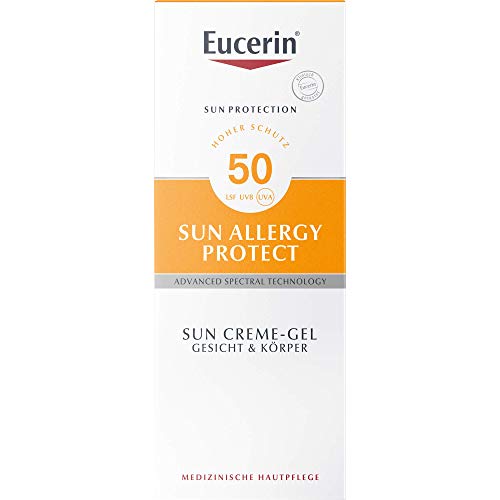 Eucerin Sun Protection Allergy Protect Sun - Crema de gel SPF 50, 150 ml