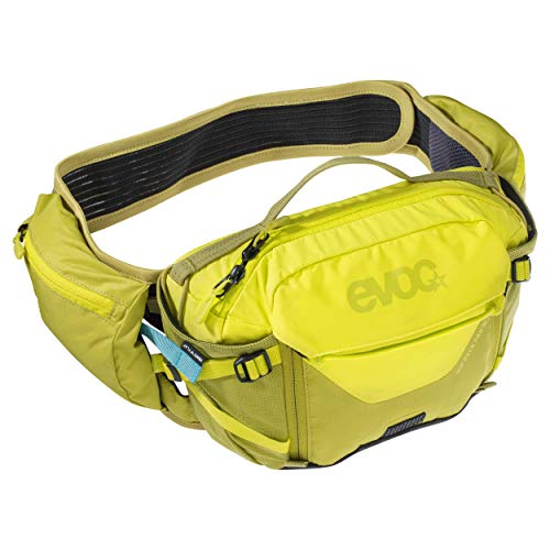 EVOC Sports GmbH Hip Pack Pro 3l + 1, 5l Bladder Riñonera, Unisex Adulto, Azufre Amarillo/Gris Carbono, Talla única