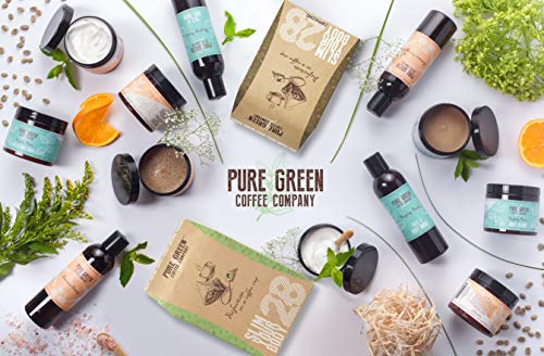 Exfoliante Corporal de Pure Green Coffee Company. Hidrata, suaviza y tonifica tu piel. Enriquecido con café verde, para hidratación intensa y suavizante. Aroma a naranja. Natural y vegano - 200 ml