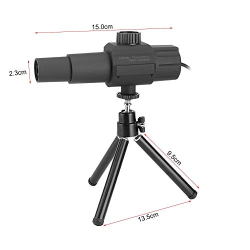 Exliy Telescopio Digital, telescopio computarizado de Zoom 2X 70X con Puerto USB, telescopio monocular, telescopio portátil de Viaje con trípode para observación de Aves, Camping, Senderismo