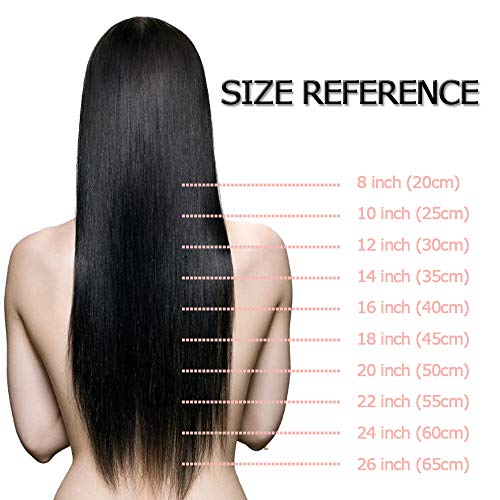 Extensiones de Cabello Natural Clip Postizos Pelo Humano Naturel Remy Balayage Clip In Human Hair Pulgadas Liso [ 8 Piezas 18 Clips ] - 16"(40CM) #70 Blanqueador Blanco