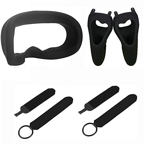 Eyglo Silicone VR Face Cover + Controller Grip + Controller Cover para Oculus Quest Headset VR Accesorios Impermeable a Prueba de Sudor