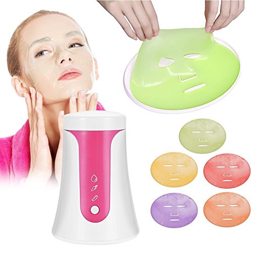 Fabricante de la máscara facial, kits de máquina para hacer máscaras de cuidado facial de frutas y verduras naturales de bricolaje, con 50 piezas de colágeno + 1 pieza de modelo de máscara