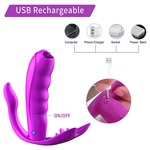 FIDECH Masajeador Portátil, 7 Modos de Frecuencia, Silicona Suave, Impermeable, Carga USB