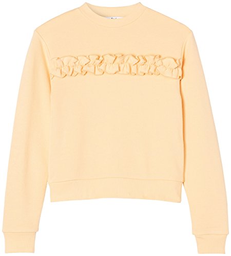 find. Sudadera con Volante para Mujer , Naranja (Fondant), 42 (Talla del Fabricante: Large)