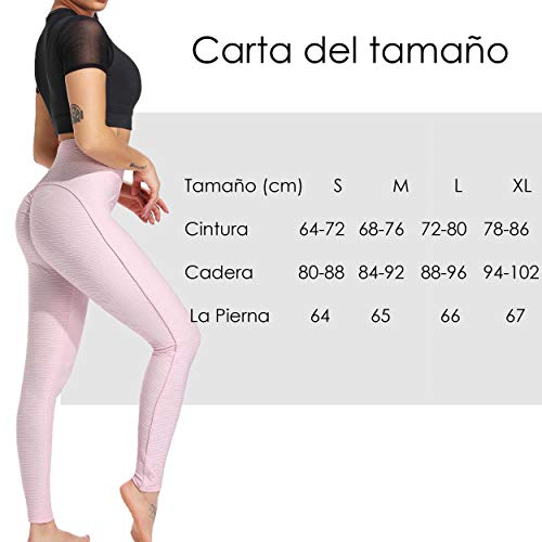 FITTOO Leggings Mallas Mujer Pantalones Deportivos Yoga Alta Cintura Elásticos y Transpirables1500#3 Azul Claro Extra Grande