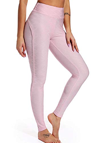 FITTOO Leggings Mallas Mujer Pantalones Deportivos Yoga Alta Cintura Elásticos y Transpirables1500#3 Azul Claro Extra Grande