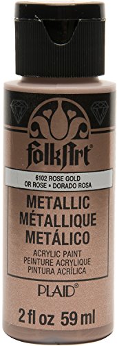 Folk Art Metallic Acrylic Paint in Assorted Colors (2 oz), 6102, Rose Gold