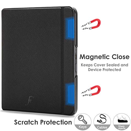 Forefront Cases Funda para Kobo Forma - Funda Protectora con Cierre Magnético del Kobo Forma 2018 - Smart Auto Sueño Estela Función - Delgado Ligera - Negro