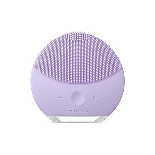 FOREO LUNA mini 2 Plus - Dispositivo de limpieza y masajeador facial compacto para todo tipo de pieles, Lavander