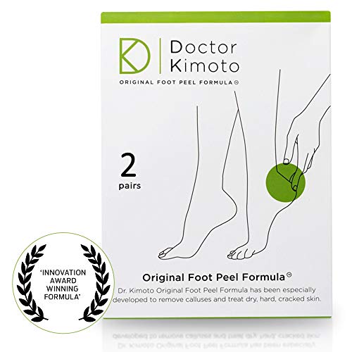 Fórmula Original de la Cáscara del Pie de Dr Kimoto - Tratamiento Casero Increíble para los Pies - 2 Pares - Diga Adiós a Piel Duro y Seco de Pie & Diga Hola a Pies Suaves de Bebé!