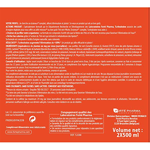 Forte Pharma Turbodraine thé pêche 2 x 500ml - 3