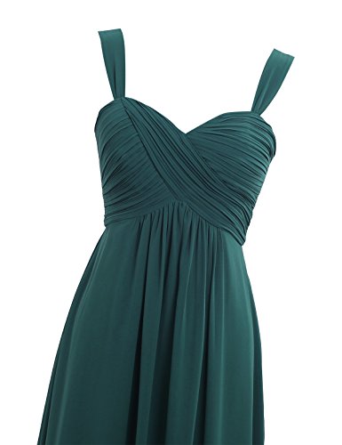 Freebily Vestido Elegante de Boda Fiesta Cóctel para Mujer Dama de Honor Vestido Largo Verano Verde Oscuro 46