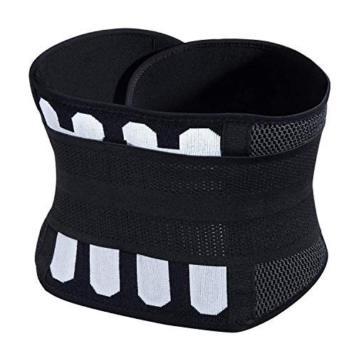 FREETOO Cinturón Lumbar Soporte Lumbar para la Espalda Ayuda de la Cintura para Aliviar El Dolor de Espalda y Prevenir Daños, Unisex Negr (XXL)