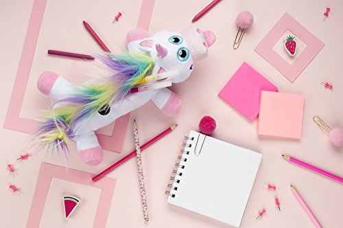 FRINGOO® Estuche de Lápices de Felpa Unicornio Niñas Bolsa de Papelería Escolar de Gran Capacidad