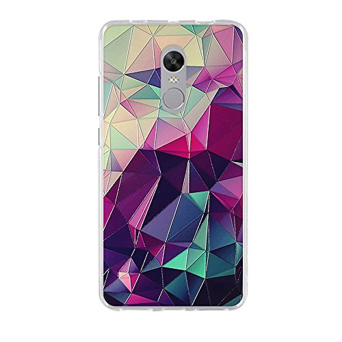 FUBAODA Funda para Xiaomi Redmi Note 4X Carcasa de Silicona TPU,3D Relear,Dibujo de Colorido Cubo Mágico,Flexible a Los Arañazos,Funda Protectora Anti-Golpes para Xiaomi Redmi Note 4X (5.5")