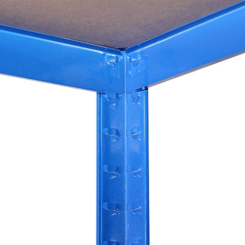 G-Rack 0022 Estantería de Almacenamiento para Garaje, Acero Inoxidable con Recubrimiento de Polvo, Azul, 180cm x 90cm x 40cm