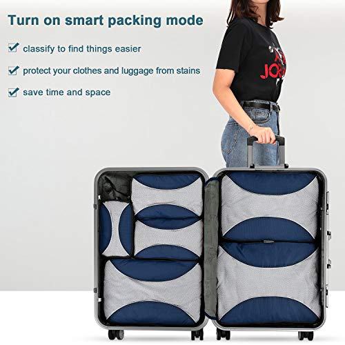 G4Free 3pcs / 6pcs / 7pcs Packing Cubes de Embalaje Organizador de Maletas Organizador de Embalaje de Equipaje Valor Establecido para Viajes